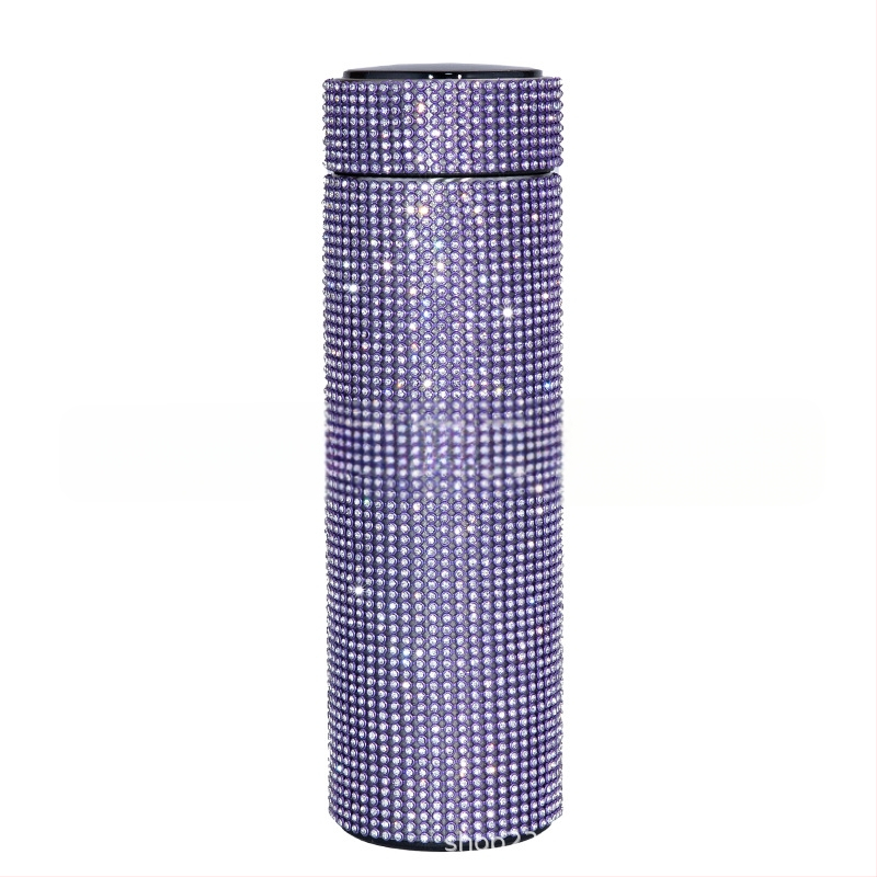 480 ml „Cross Border American Diamond“ termosinis dvigubas tiesus puodelis kavai, arbatai, vaisių sultims, kalėdinė dovana