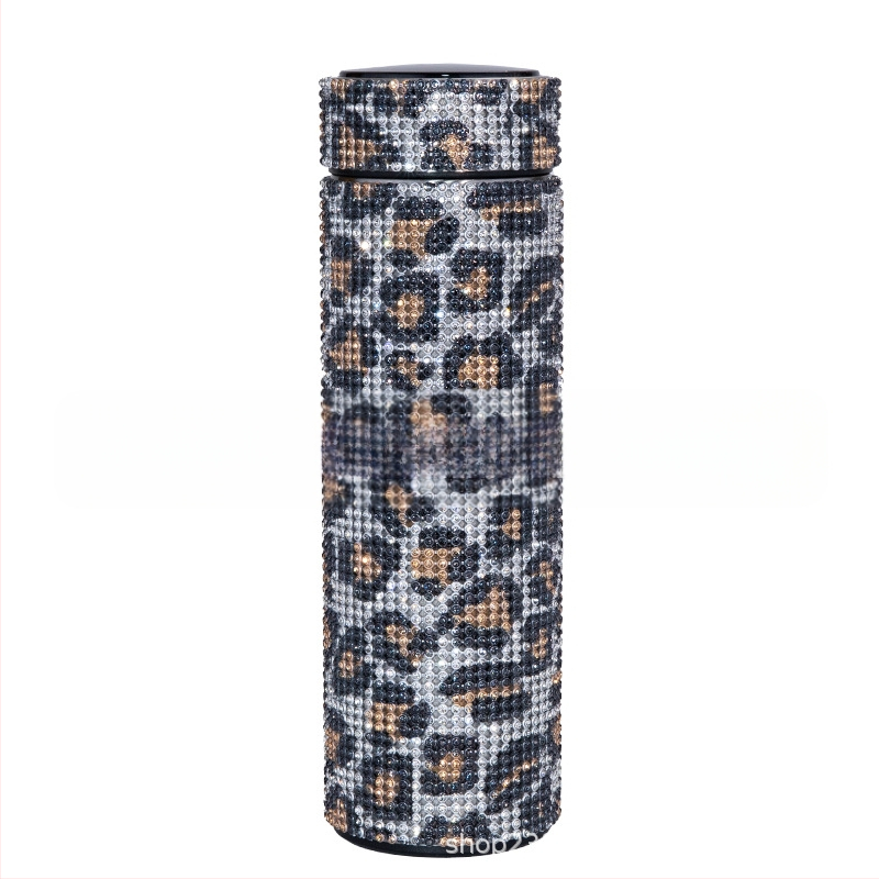 480 ml „Cross Border American Diamond“ termosinis dvigubas tiesus puodelis kavai, arbatai, vaisių sultims, kalėdinė dovana