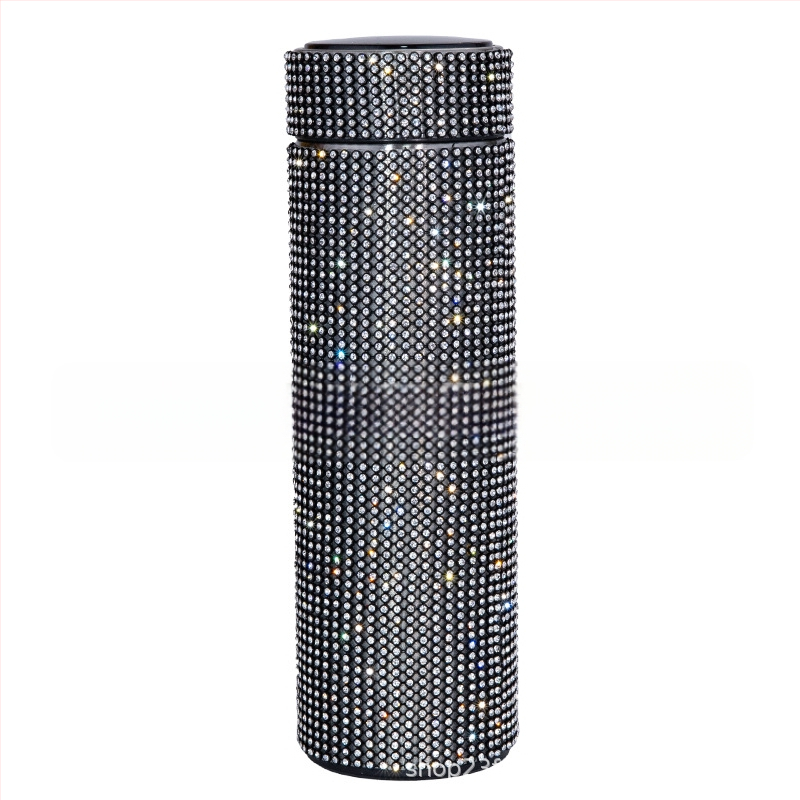 480 ml „Cross Border American Diamond“ termosinis dvigubas tiesus puodelis kavai, arbatai, vaisių sultims, kalėdinė dovana