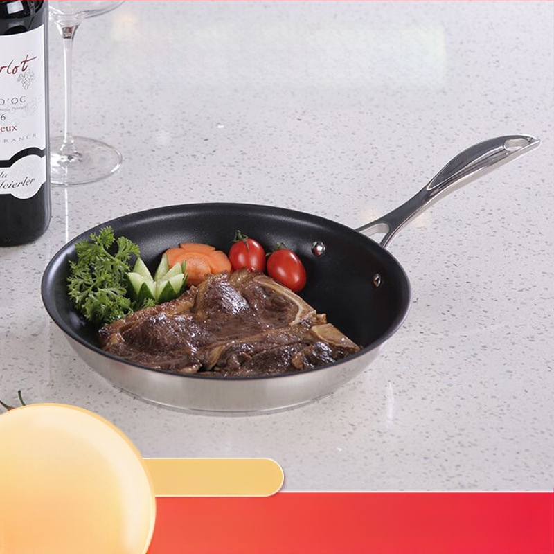 Gamintojo didmeninė prekyba keptuvėmis su nepridegančia danga, buitine keptuve, dovanų indukcine virykle, universalia 304 nerūdijančio plieno didele keptuve