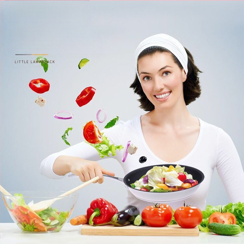 Gamintojo didmeninė prekyba keptuvėmis su nepridegančia danga, buitine keptuve, dovanų indukcine virykle, universalia 304 nerūdijančio plieno didele keptuve