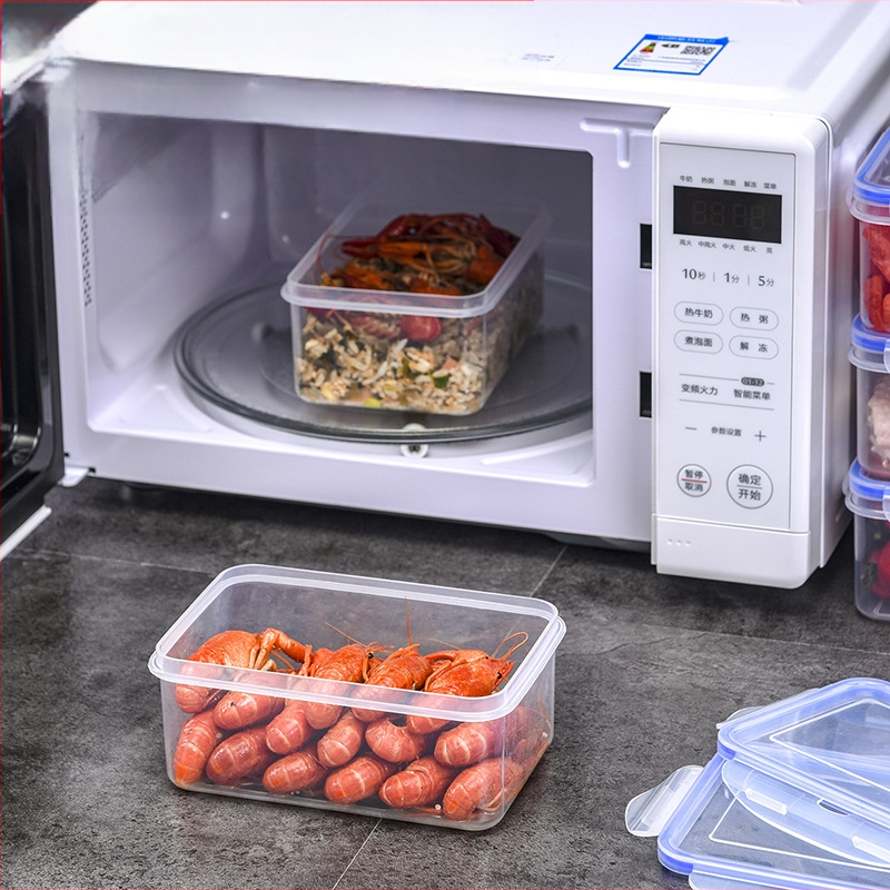 Köögikülmik Ristkülikukujuline säilituskarp Mikrolaineahi Kuumuskindel Plastist Lõunakarp Toidu Lõunakarp Puuviljade hoiustamine Suletud karp