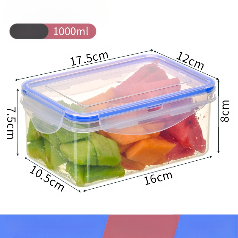 Köögikülmik Ristkülikukujuline säilituskarp Mikrolaineahi Kuumuskindel Plastist Lõunakarp Toidu Lõunakarp Puuviljade hoiustamine Suletud karp