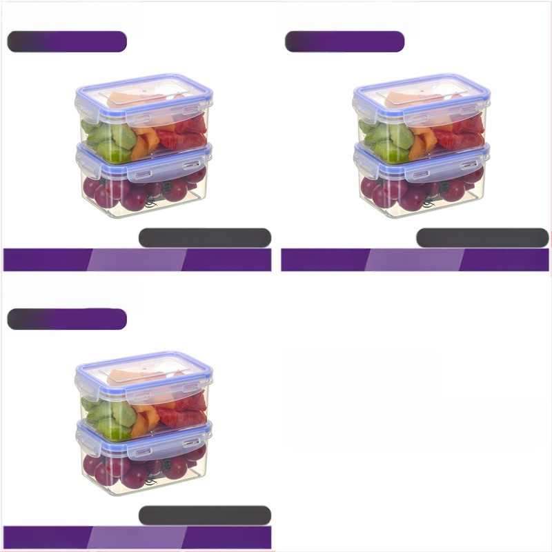 Köögikülmik Ristkülikukujuline säilituskarp Mikrolaineahi Kuumuskindel Plastist Lõunakarp Toidu Lõunakarp Puuviljade hoiustamine Suletud karp