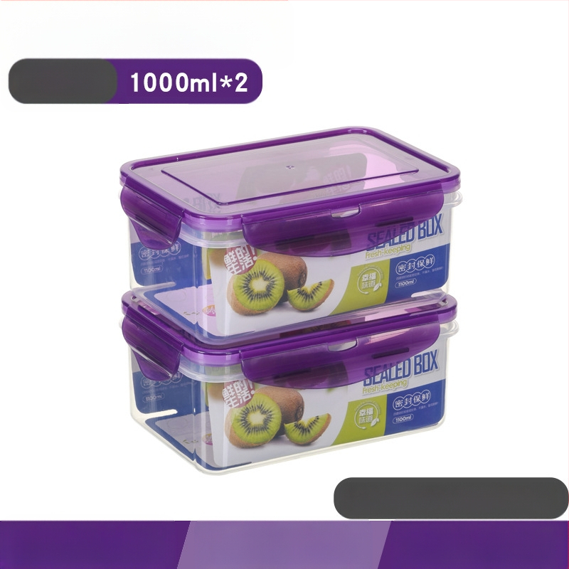 Köögikülmik Ristkülikukujuline säilituskarp Mikrolaineahi Kuumuskindel Plastist Lõunakarp Toidu Lõunakarp Puuviljade hoiustamine Suletud karp