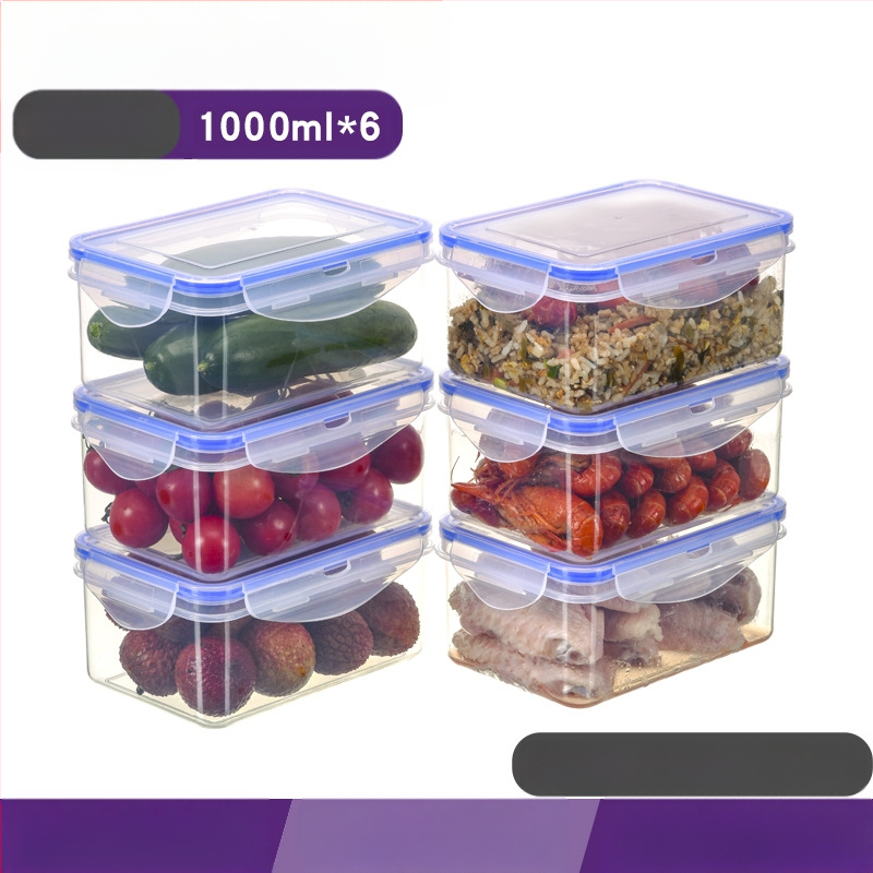 Köögikülmik Ristkülikukujuline säilituskarp Mikrolaineahi Kuumuskindel Plastist Lõunakarp Toidu Lõunakarp Puuviljade hoiustamine Suletud karp