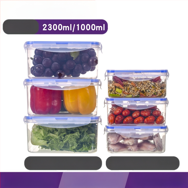 Köögikülmik Ristkülikukujuline säilituskarp Mikrolaineahi Kuumuskindel Plastist Lõunakarp Toidu Lõunakarp Puuviljade hoiustamine Suletud karp