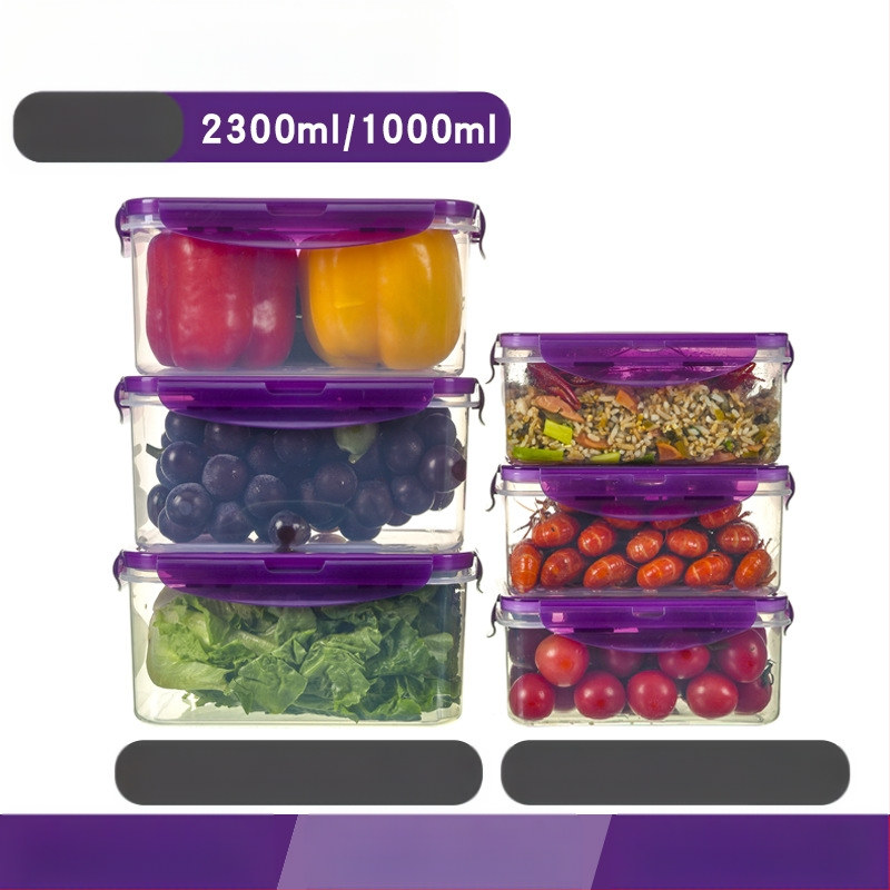 Köögikülmik Ristkülikukujuline säilituskarp Mikrolaineahi Kuumuskindel Plastist Lõunakarp Toidu Lõunakarp Puuviljade hoiustamine Suletud karp