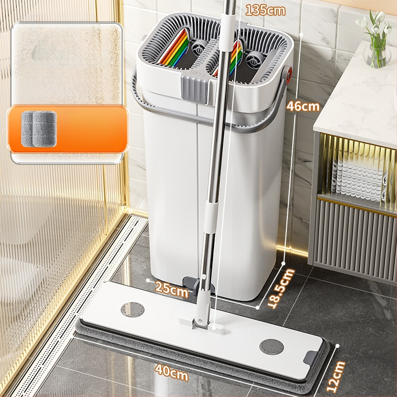 „Jia Helper 2023“ nauja rankomis plaunama plokščia šluostė, antros kartos „Rainbow Scratch Mop“, buitinė vieno šluostės švari šluostė