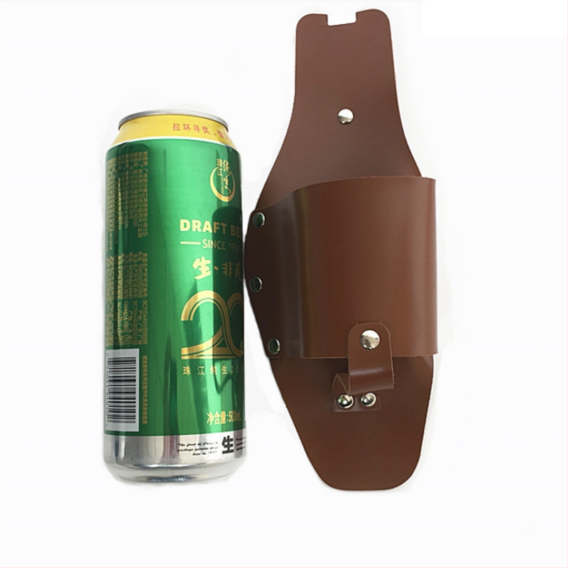 Piiriülene nahast õllepudelikate 330ml veinipudeli purgikate PU nahast veinipudeli vöökott