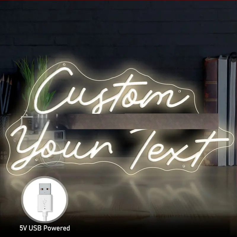 Individualizuotos akrilo led atmosferos kambario parduotuvės dekoravimas neoninis gimtadienio pasiūlymas šviečianti reklaminė fono lenta