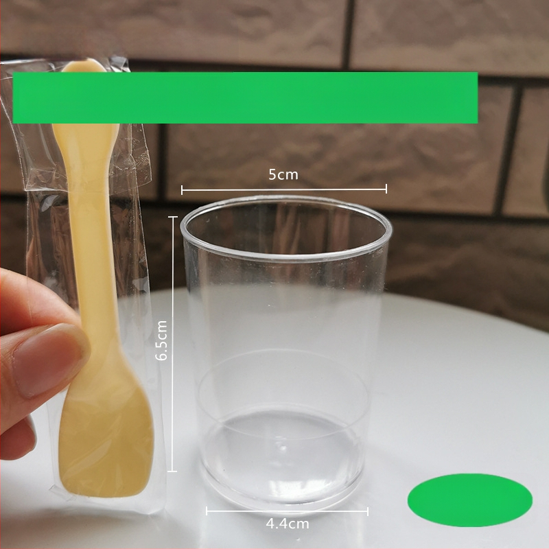 Grynas putėsis Sėlenų pudingas Želė desertinis stalas Kietas plastikinis puodelis Raudonas kūrybingas 100ML Vienkartinis skaidrus