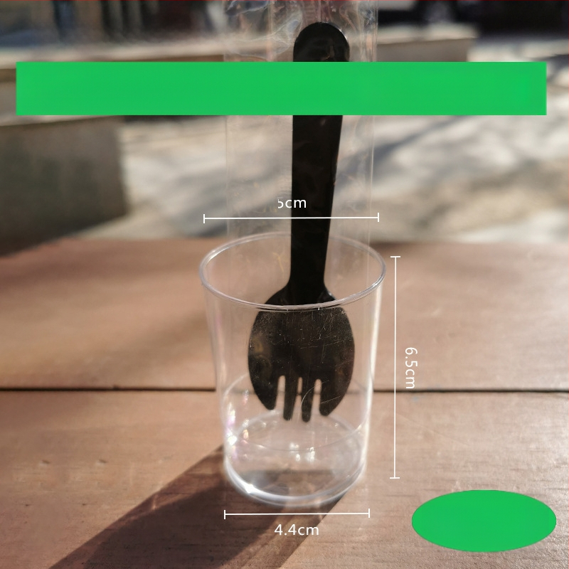 Grynas putėsis Sėlenų pudingas Želė desertinis stalas Kietas plastikinis puodelis Raudonas kūrybingas 100ML Vienkartinis skaidrus