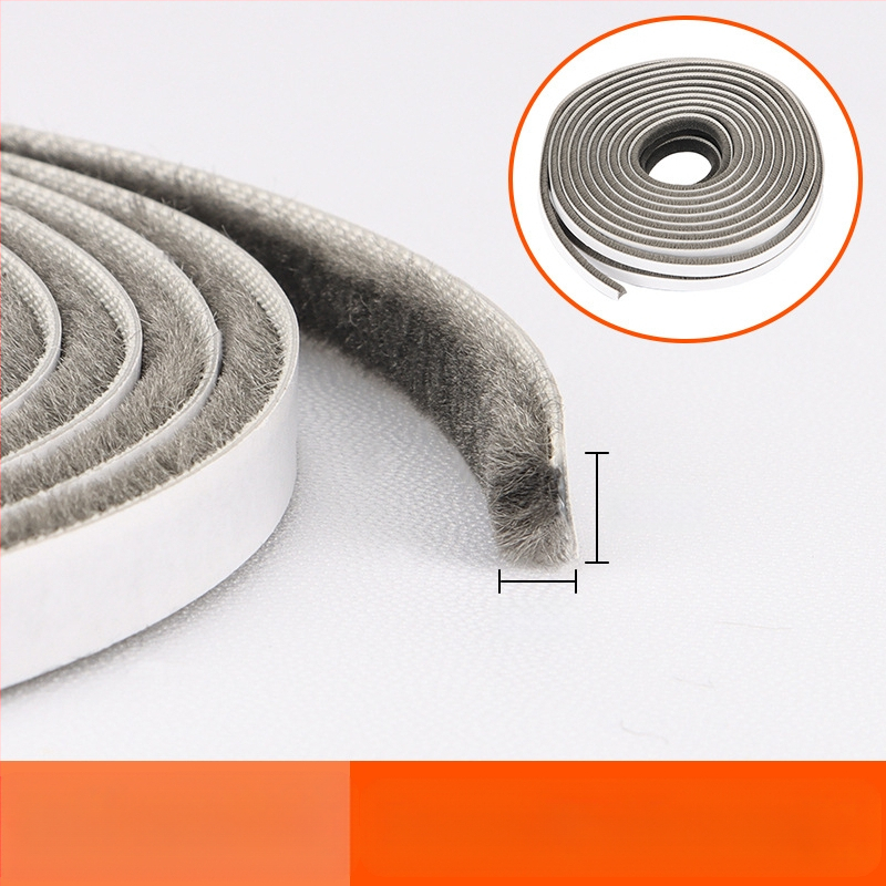 Уплътнителна лента за врати и прозорци, вълнена лента, алуминиева сплав, лента за предно стъкло, дървена врата, ветроустойчива, самозалепваща се вълнена лента