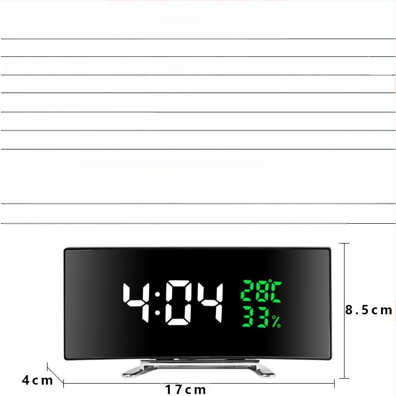 Ceas deșteptător electronic cu LED-uri transfrontaliere, specific pentru studenți, ceas de birou pentru copii, ceas creativ multifuncțional cu ecran mare, temperatură și umiditate