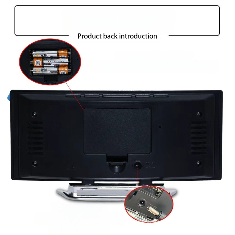 Ceas deșteptător electronic cu LED-uri transfrontaliere, specific pentru studenți, ceas de birou pentru copii, ceas creativ multifuncțional cu ecran mare, temperatură și umiditate