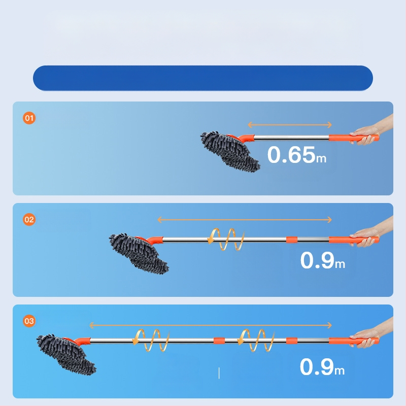 Automobilio plovimo įrankių rinkinys, dvigalvis ilgakojis šepetys, ištraukiama šluostė, minkštas šepetys