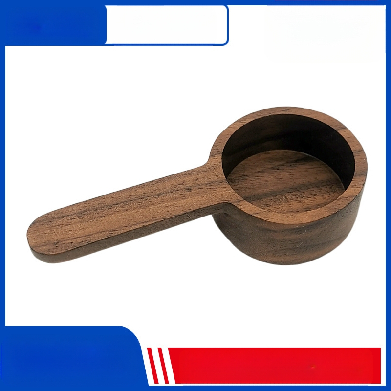 Medinis juodojo riešuto matavimo šaukštas, medžio masyvo trumpa rankena, kavos šaukštelis iš buko, kiekybinis vaisių miltelių šaukštelis, prieskonių šaukštelis, didmeninė prekyba
