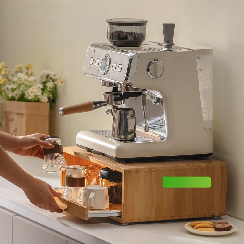 Kapszulás kávékiállító állvány, vízbár, stílusú asztal, teafilter tároló doboz, kávéfőző alapfiókos állvány