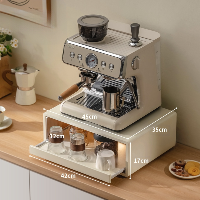 Kapszulás kávékiállító állvány, vízbár, stílusú asztal, teafilter tároló doboz, kávéfőző alapfiókos állvány