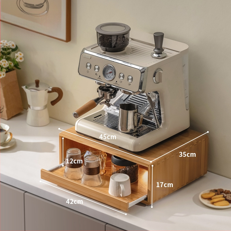 Kapszulás kávékiállító állvány, vízbár, stílusú asztal, teafilter tároló doboz, kávéfőző alapfiókos állvány