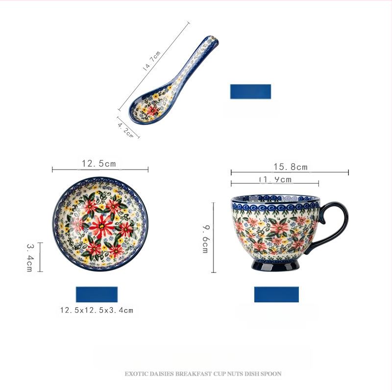 Poola kruus keraamiline tass kaanega vintage hommikusöögitass peen kontoriveetass majapidamiskohvitass hulgimüük