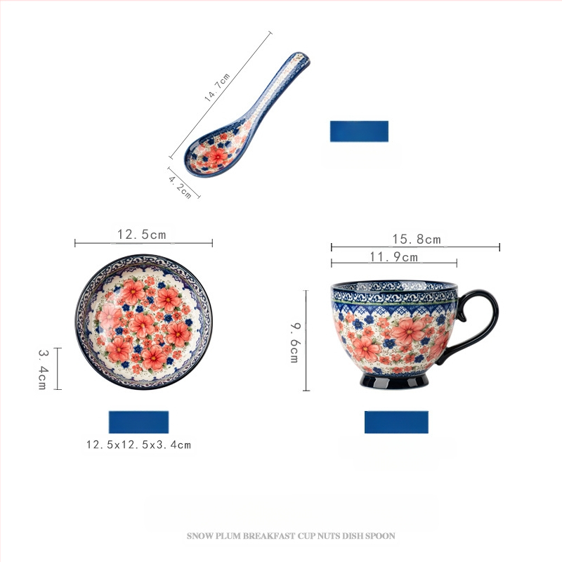 Poola kruus keraamiline tass kaanega vintage hommikusöögitass peen kontoriveetass majapidamiskohvitass hulgimüük