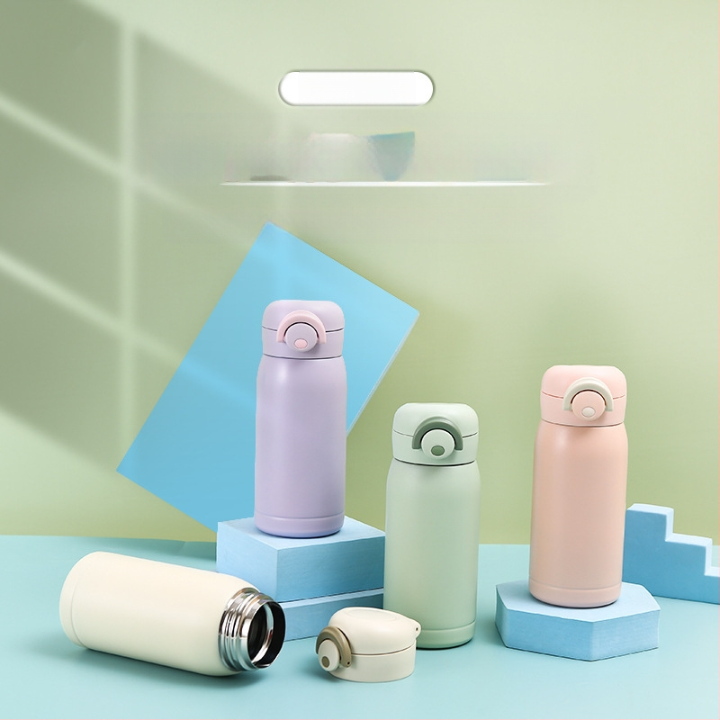 Magas megjelenésű mini fedél zsebes nadrágpohár 304 rozsdamentes acél termoszpohár egyszerű termoszpohár aranyos gyerek vizespohár nagykereskedelem