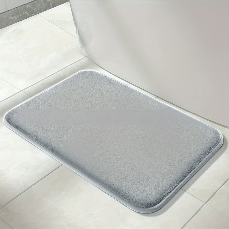 Tarpvalstybinis specialus vientisos spalvos koralų vilnos grindų kilimėlis, reljefinis, paminkštintas kempinės grindų kilimėlis vonios kambariui, neslystantis pėdų kilimėlis, skirtas tiesiais plaukais