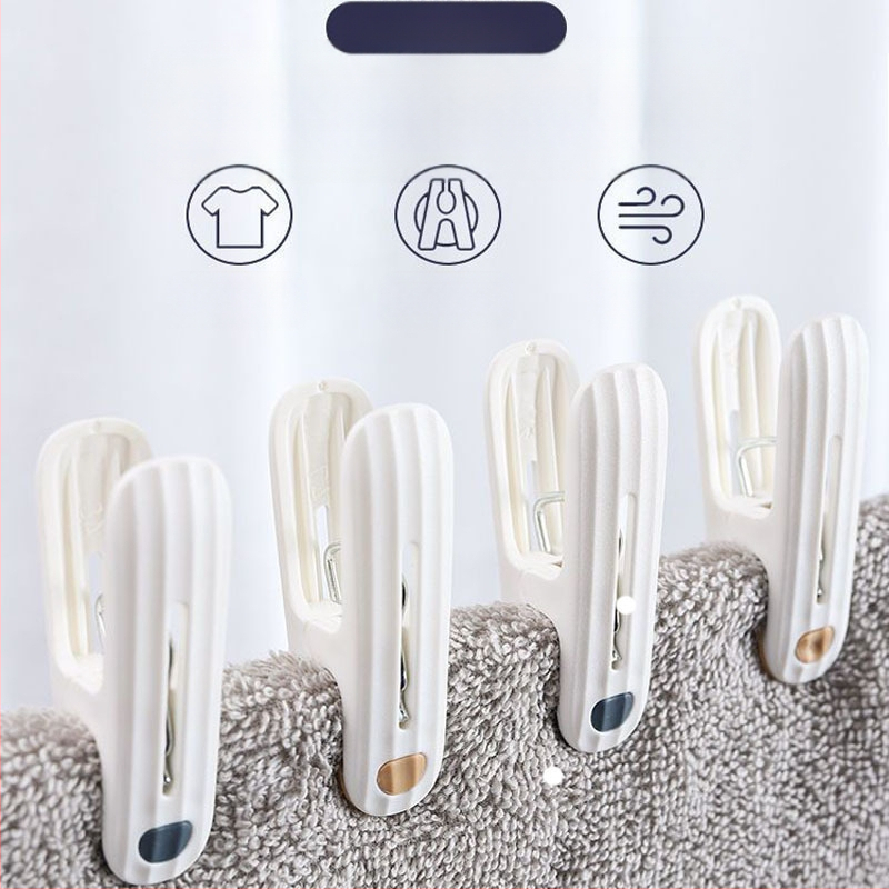 Õmblusteta klambriga kuivatusriidepuu plastist majapidamises kasutatav tuulekindel fikseeritud riidepuu, sokid, aluspesu, voodipesu, riidepuu