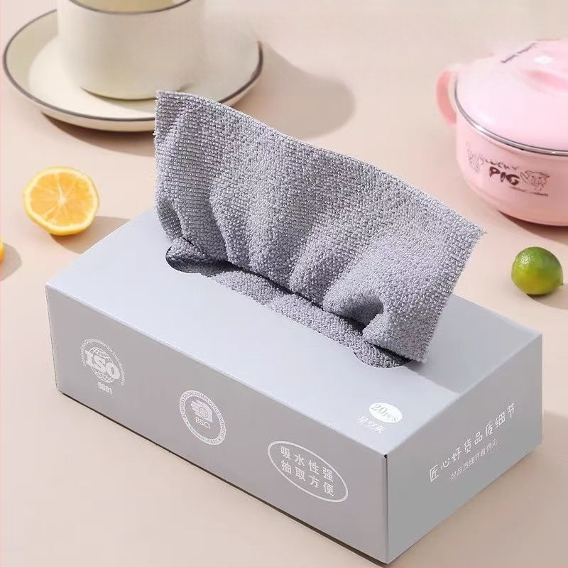 Lazy Rag Kitcheni ühekordselt kasutatav nõudepesulapp, paksendatud märg ja kuiv kaheotstarbeline väljatõmmatav pestav puhastusrätik