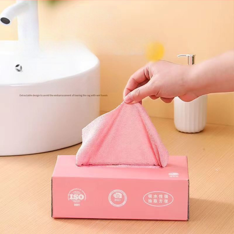 Lazy Rag Kitcheni ühekordselt kasutatav nõudepesulapp, paksendatud märg ja kuiv kaheotstarbeline väljatõmmatav pestav puhastusrätik