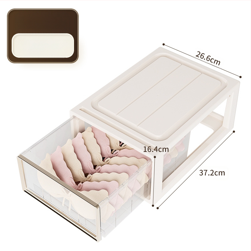 Apatinių drabužių laikymo dėžutė Buitinė stalčių tipo drabužių spinta Liemenėlė Apatiniai kojinės Apdailos dėžutė Trys viename padalinta apdailos dėžutė