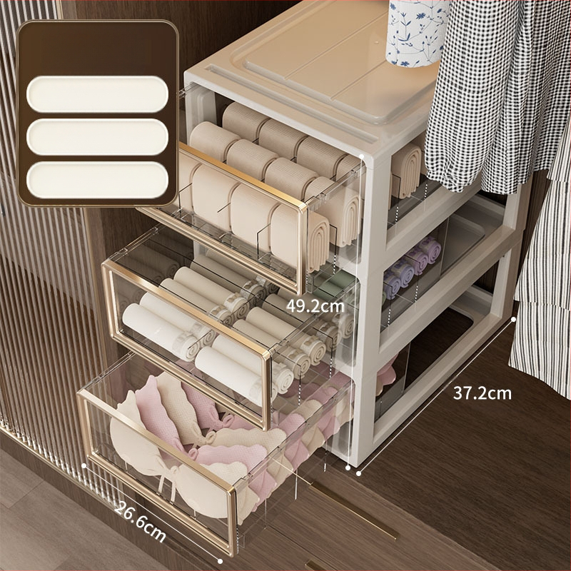 Apatinių drabužių laikymo dėžutė Buitinė stalčių tipo drabužių spinta Liemenėlė Apatiniai kojinės Apdailos dėžutė Trys viename padalinta apdailos dėžutė