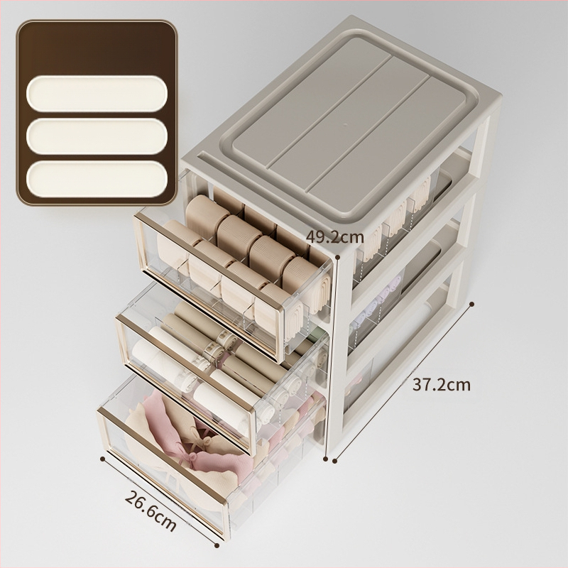 Apatinių drabužių laikymo dėžutė Buitinė stalčių tipo drabužių spinta Liemenėlė Apatiniai kojinės Apdailos dėžutė Trys viename padalinta apdailos dėžutė
