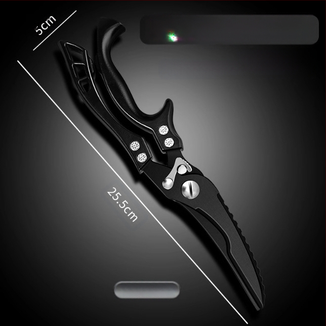 Gamyklinės tiesioginės virtuvės žirklės, buitinės, tvirtos vištienos kaulų žirklės, daugiafunkcinės žirklės, specialios plieno kaulų žirklės, virtuvės žirklės