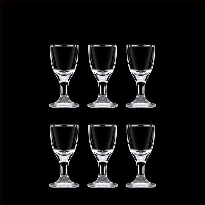 Alkoholinių gėrimų taurė, taurė, maža vyno taurė, spiritinis stiklas, aštuonkampis stiklas, kulkos formos taurė, vienos taurės didmeninė stiklinė taurė