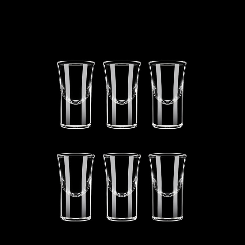 Alkoholinių gėrimų taurė, taurė, maža vyno taurė, spiritinis stiklas, aštuonkampis stiklas, kulkos formos taurė, vienos taurės didmeninė stiklinė taurė