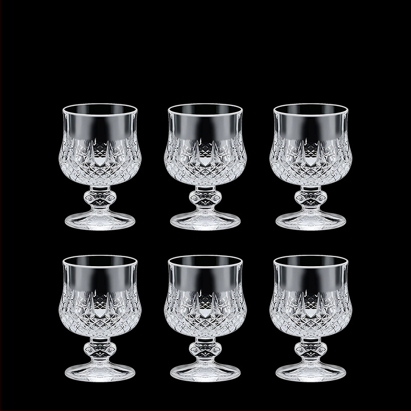 Alkoholinių gėrimų taurė, taurė, maža vyno taurė, spiritinis stiklas, aštuonkampis stiklas, kulkos formos taurė, vienos taurės didmeninė stiklinė taurė