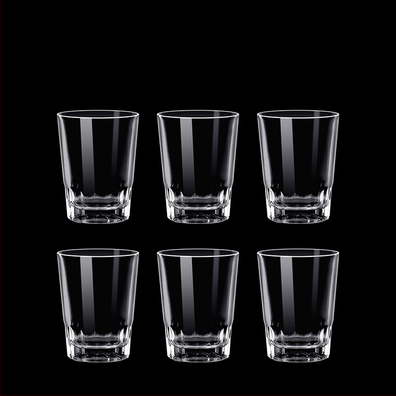 Alkoholinių gėrimų taurė, taurė, maža vyno taurė, spiritinis stiklas, aštuonkampis stiklas, kulkos formos taurė, vienos taurės didmeninė stiklinė taurė