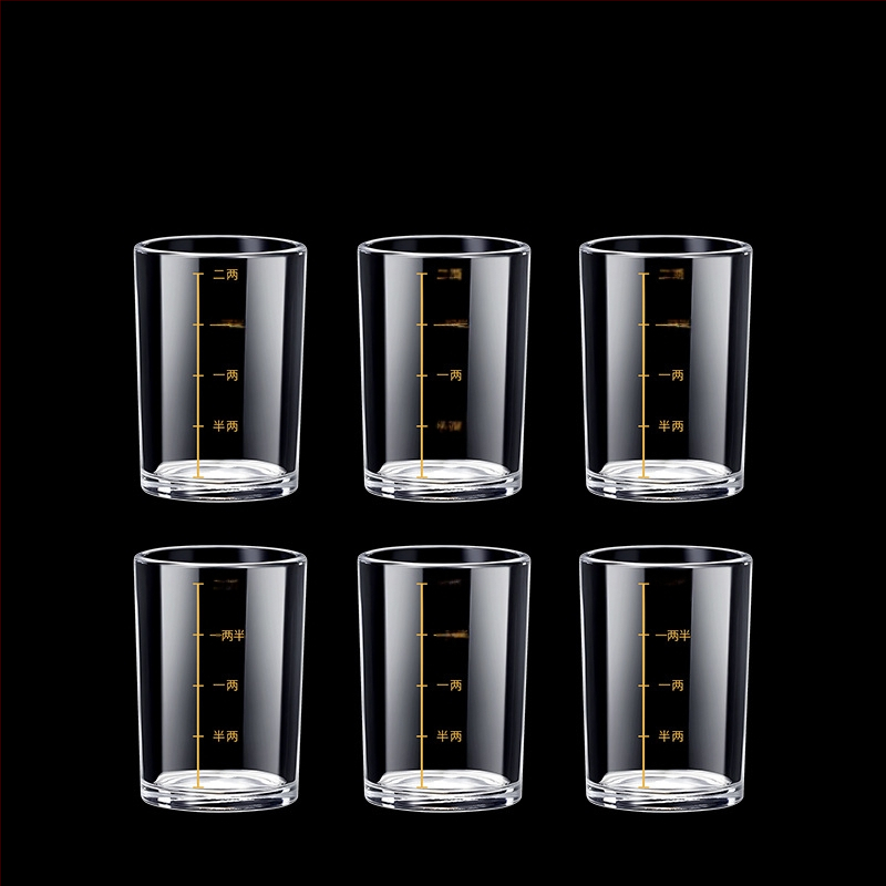 Alkoholinių gėrimų taurė, taurė, maža vyno taurė, spiritinis stiklas, aštuonkampis stiklas, kulkos formos taurė, vienos taurės didmeninė stiklinė taurė