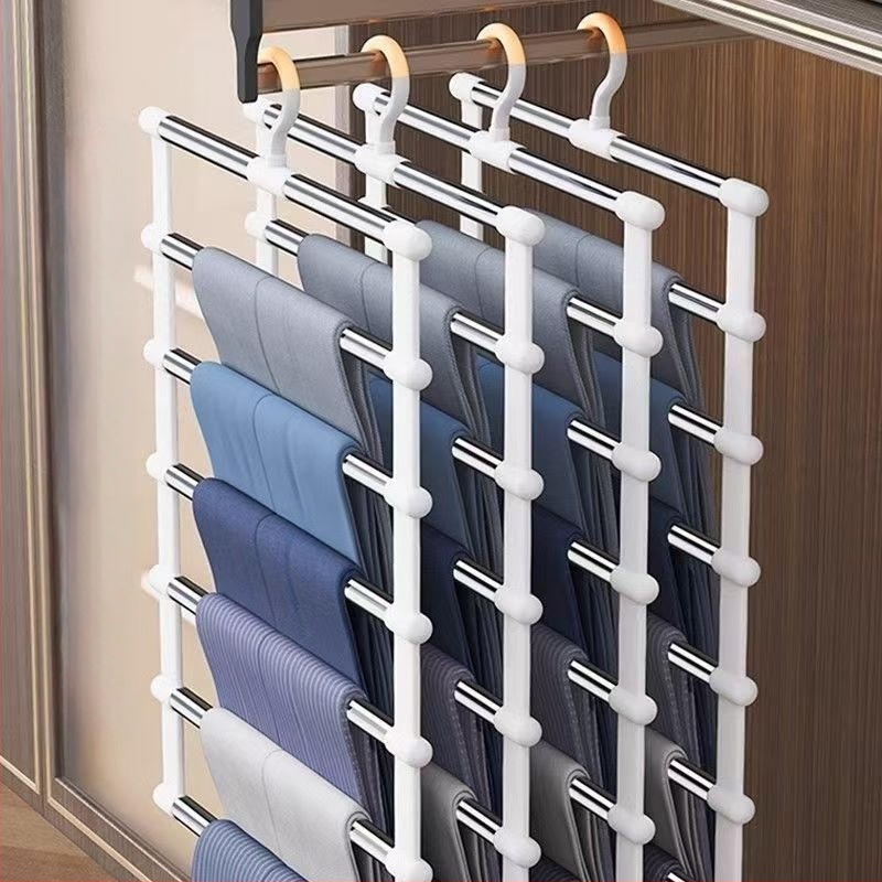 Piiriülene püksiriiul redeliga rippuvad püksid kokkupandavad püksiriiul roostevabast terasest püksid rippuvad püksiklambrid mitmekihilised õmblusteta hoiustamisrippuvad püksid tootjad