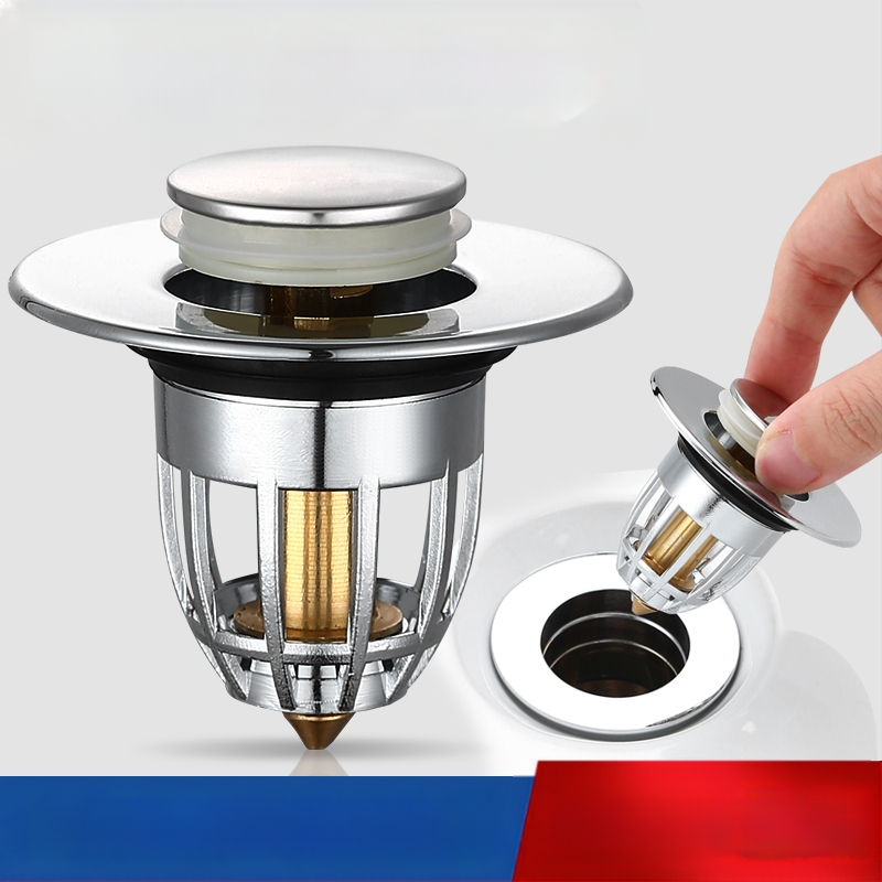 Mosdó szivárgásgátló dugó Mosdó lefolyó tartozékok Mosdó felhúzható maggal Nyomásra alkalmas mosdódugó Mosdó