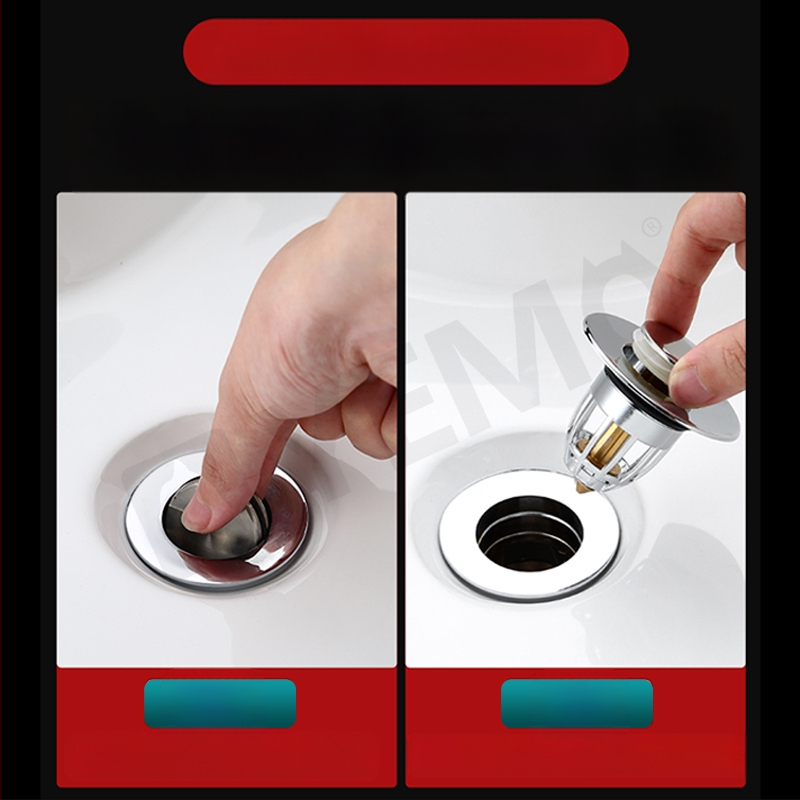 Mosdó szivárgásgátló dugó Mosdó lefolyó tartozékok Mosdó felhúzható maggal Nyomásra alkalmas mosdódugó Mosdó