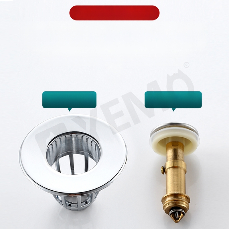 Mosdó szivárgásgátló dugó Mosdó lefolyó tartozékok Mosdó felhúzható maggal Nyomásra alkalmas mosdódugó Mosdó