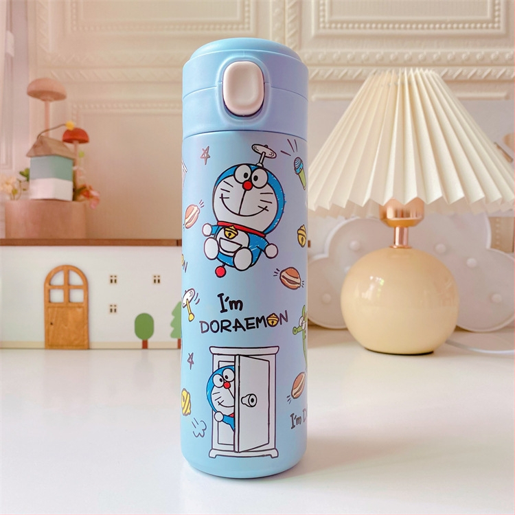 Merevebb bögre diák ivópohár egyenes pohár pattintós pohár rajzfilm aranyos kulomi rozsdamentes acél pohár