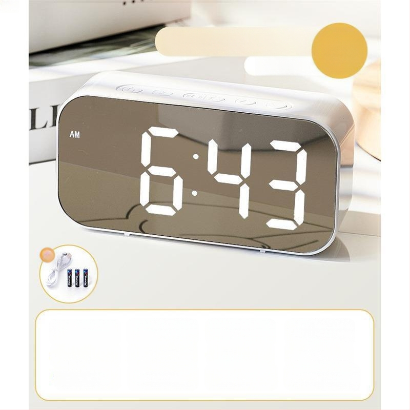 Ceas deșteptător cu oglindă, afișaj orar, studenții folosesc pendulul pentru birou, inteligent, 2024, electronic, digital, nou