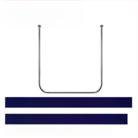 Комплект извити душ корнизи за баня Shangtao, телескопични, безпроблемни, от неръждаема стомана 304, ветрилообразни, за вана