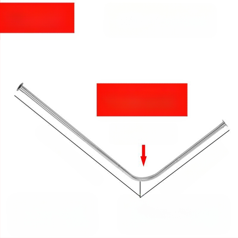 Комплект извити душ корнизи за баня Shangtao, телескопични, безпроблемни, от неръждаема стомана 304, ветрилообразни, за вана