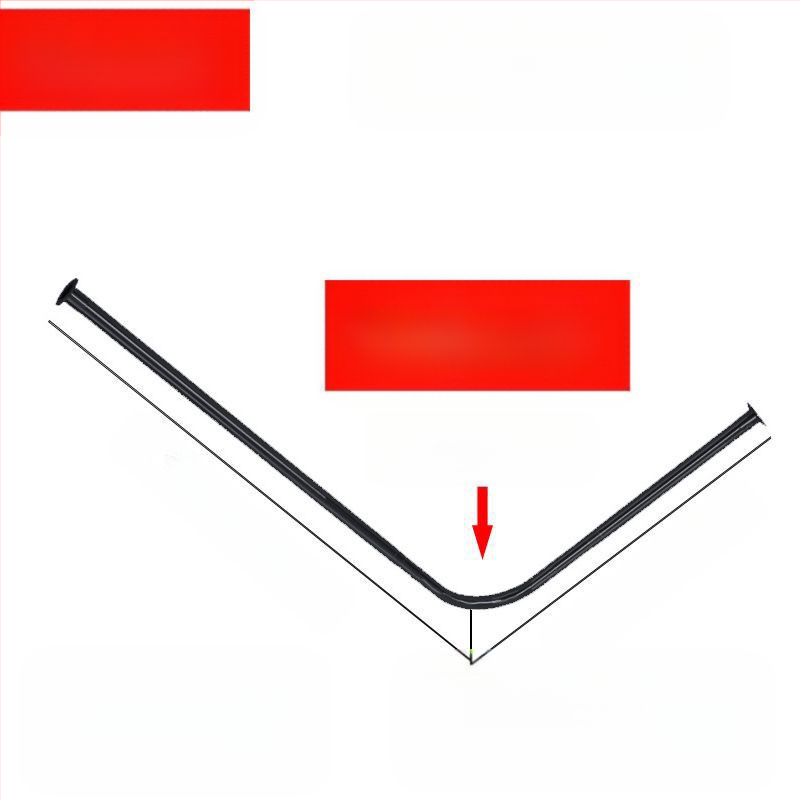 Комплект извити душ корнизи за баня Shangtao, телескопични, безпроблемни, от неръждаема стомана 304, ветрилообразни, за вана